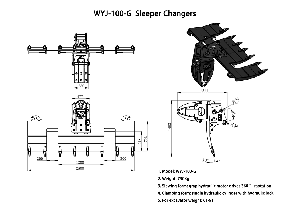 Parameters WYJ-100-G Sleeper Changers